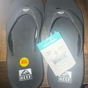 Reef Black Flip Flops with Bottle Opener